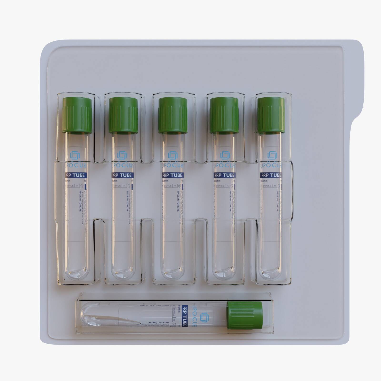 Die Platelet Rich Plasma Tubes von Lipocube™ sind ein Aufbereitungstool für Thrombozyten Reiches Plasma (PRP) 
Ideal für Mesotherapie und andere ästhetische Anwendungen. 